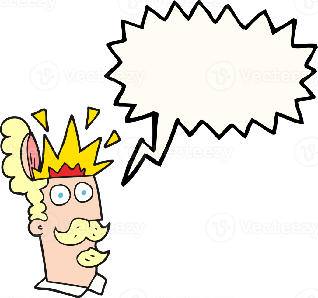hand drawn speech bubble cartoon man with exploding head 44963910 PNG