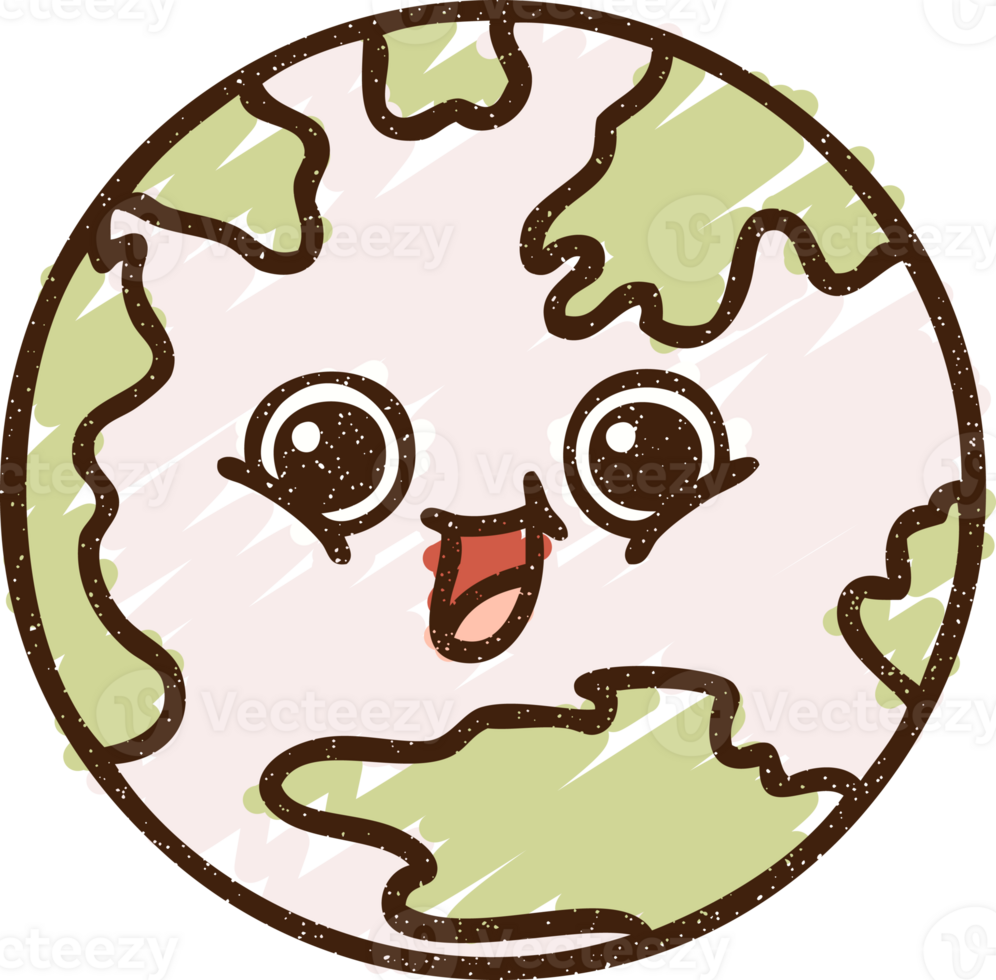 Planet Earth Chalk Drawing png