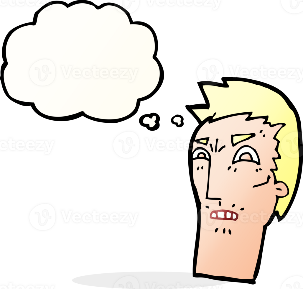 cartoon angry face with thought bubble png