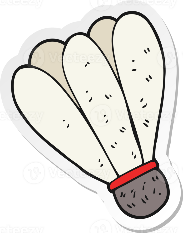 sticker of a cartoon badminton png