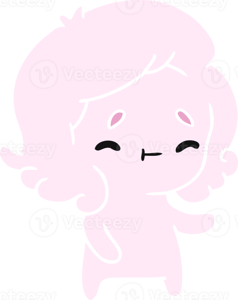 cartoon illustration of a kawaii cute ghost png