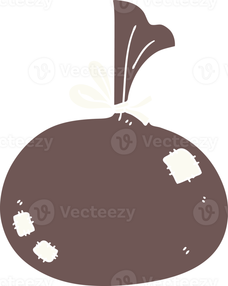 hand drawn quirky cartoon sack png