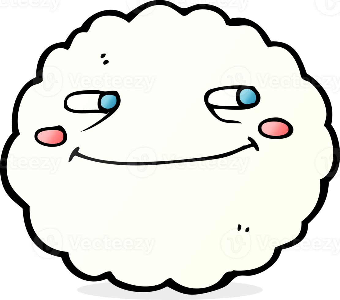 cartoon happy cloud png