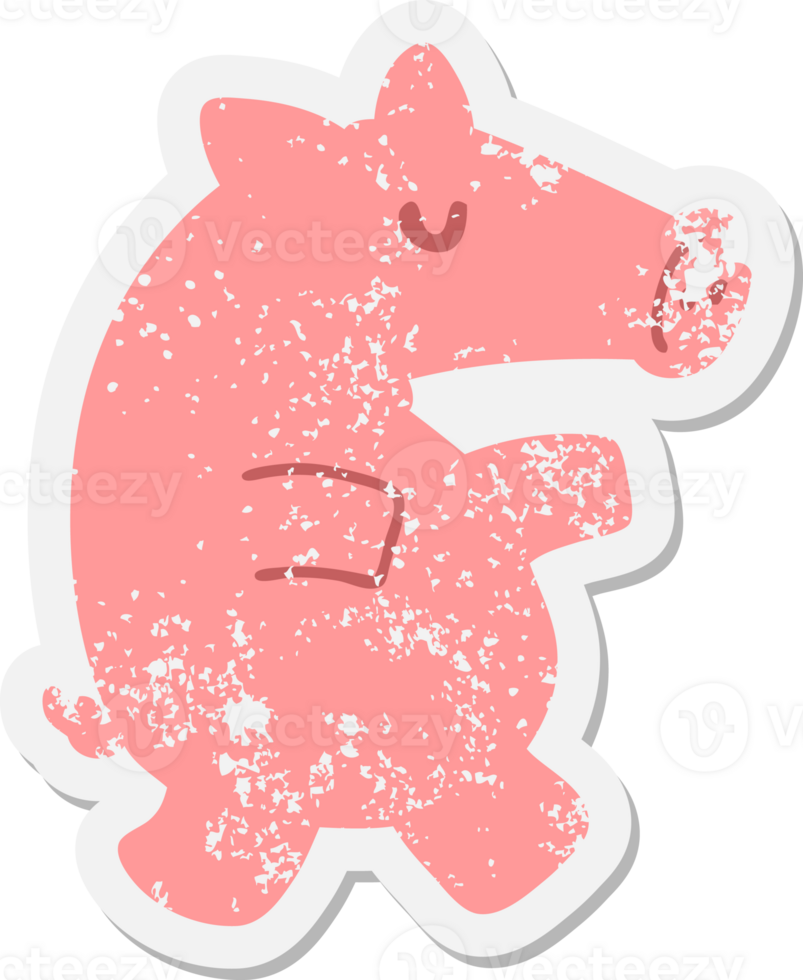 long snout pig grunge sticker png