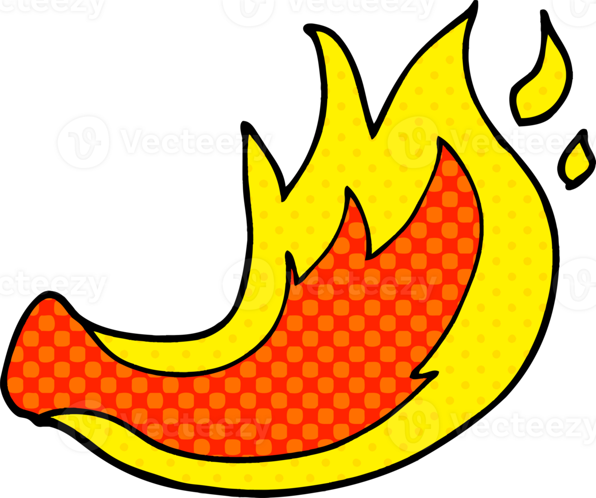 cartoon doodle flame png
