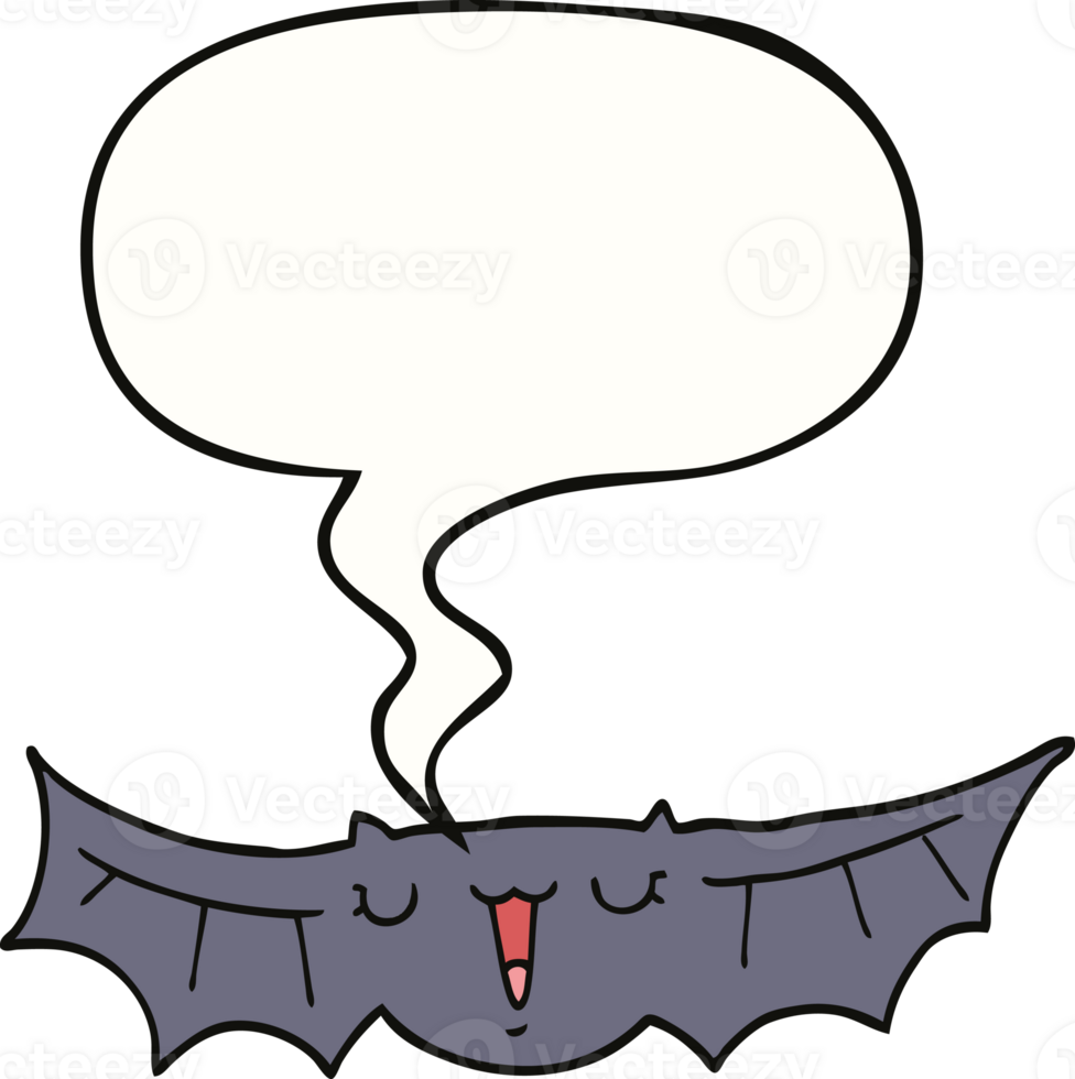 cartoon bat with speech bubble png