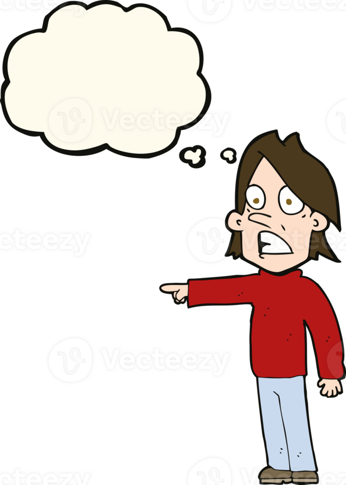 cartoon surprised man with thought bubble png