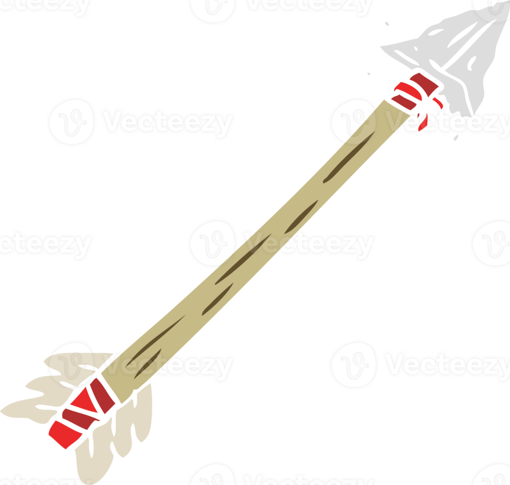 flat color style cartoon primitive arrow png