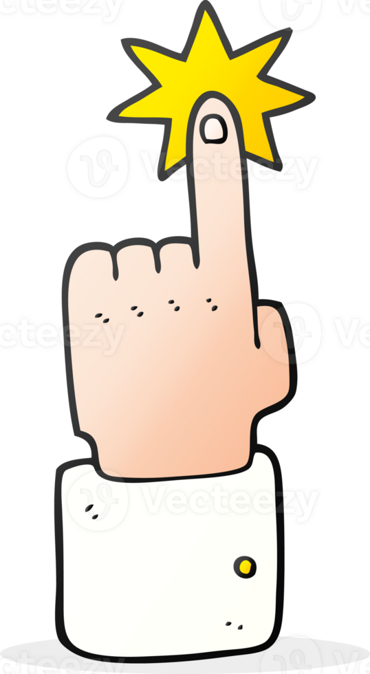 cartoon wijzende hand png