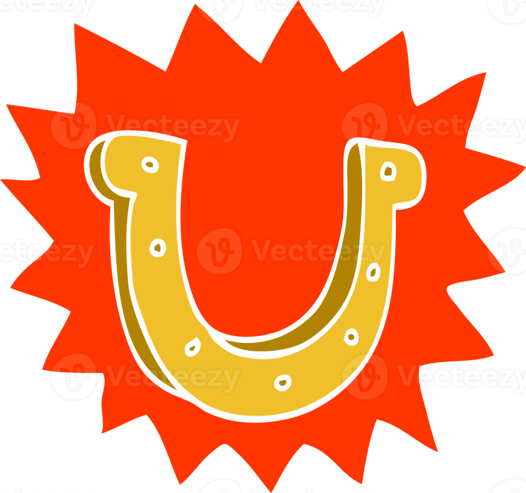 cartoon doodle crazy lucky horseshoe symbol png