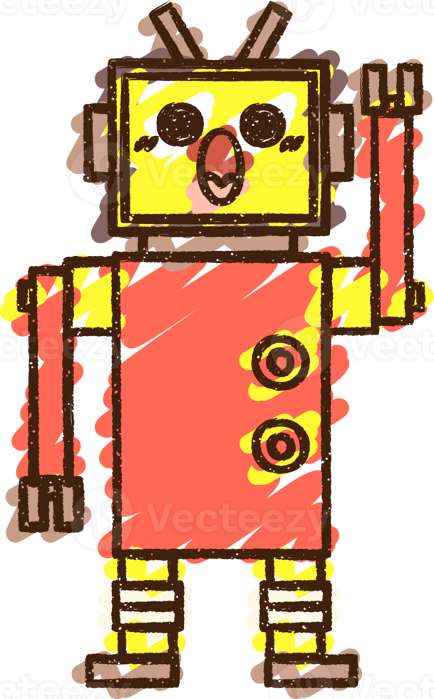 Robot Chalk Drawing png