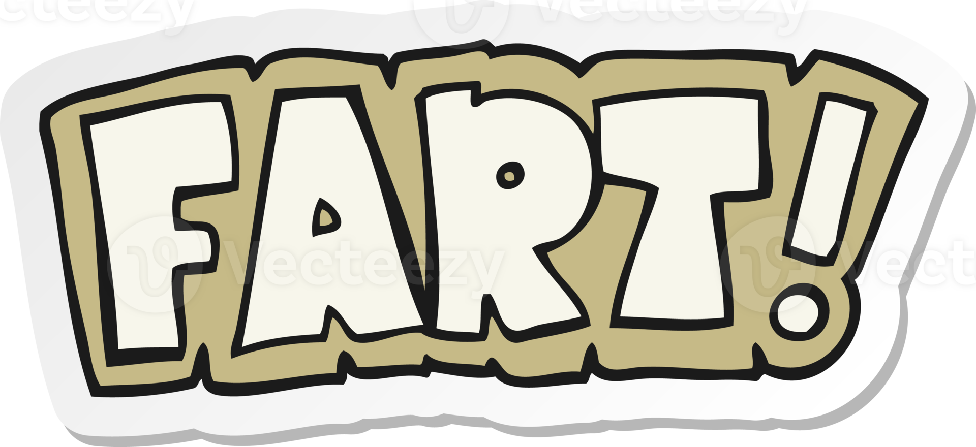 sticker of a cartoon fart symbol png