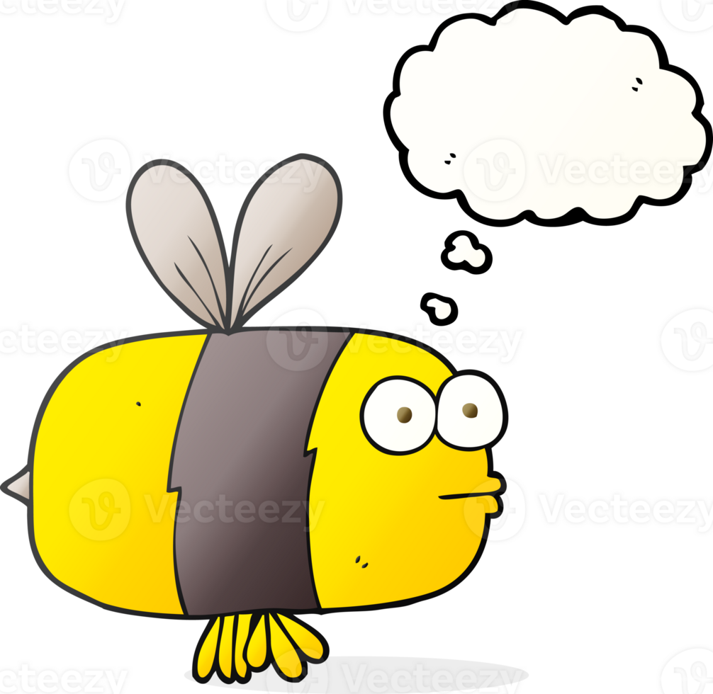 thought bubble cartoon bee png