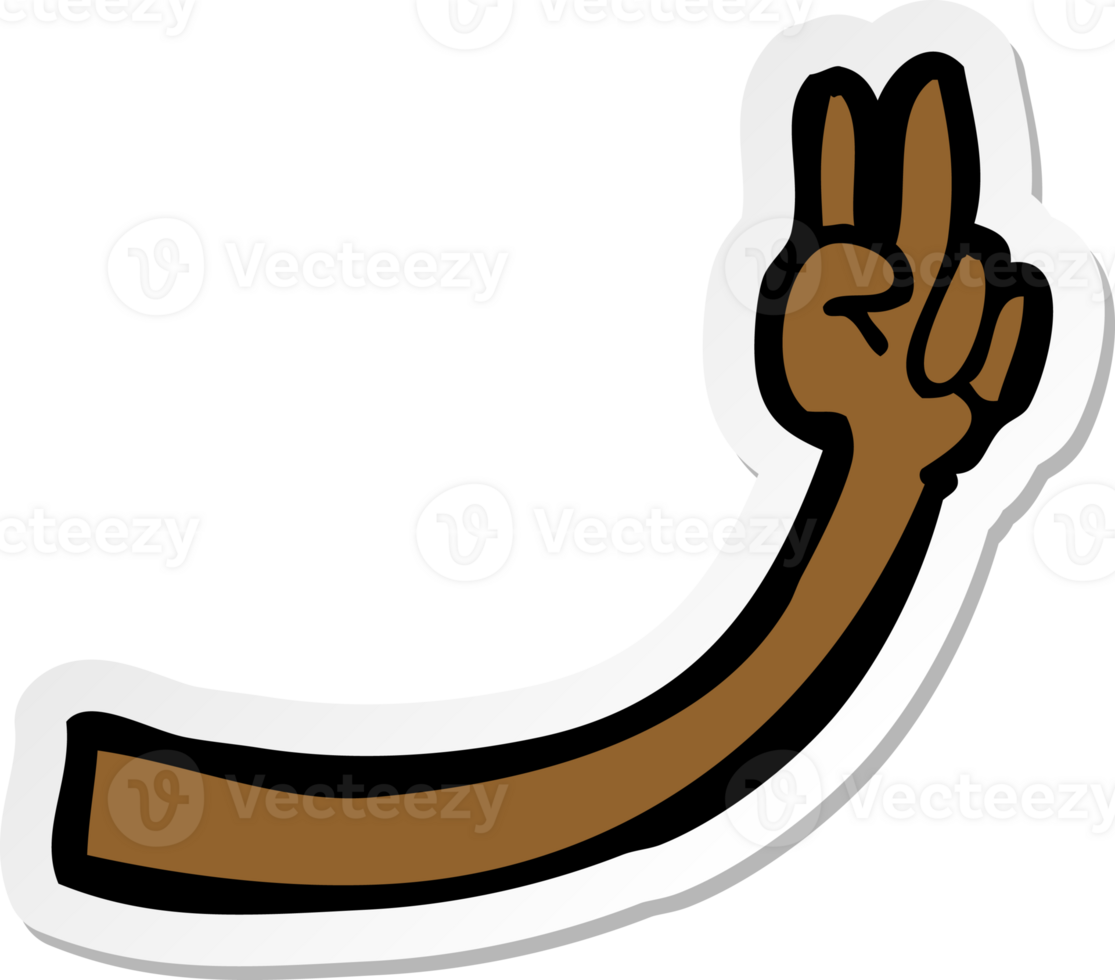 sticker of a cartoon arm png