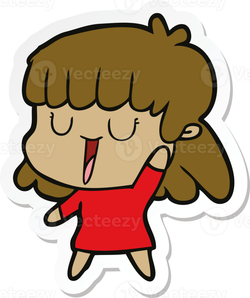 sticker of a cartoon woman png