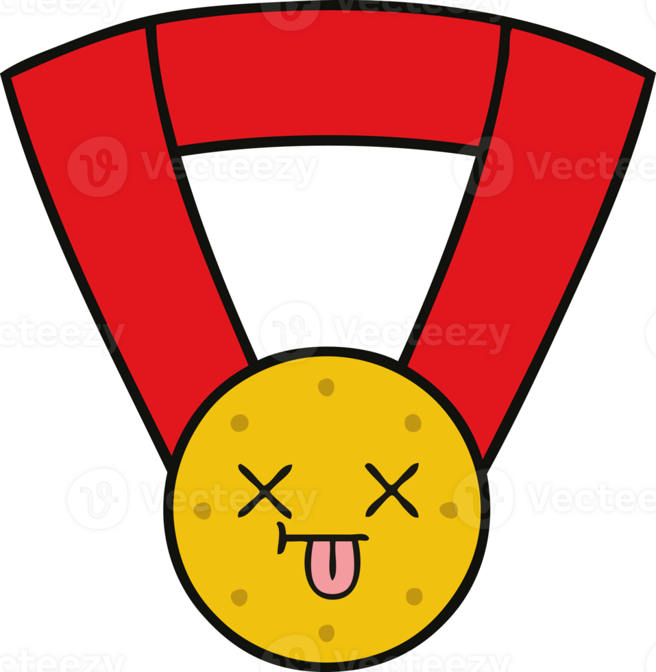 cute cartoon gold medal png