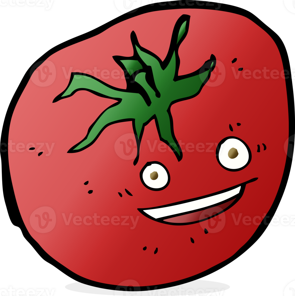 cartoon happy tomato png