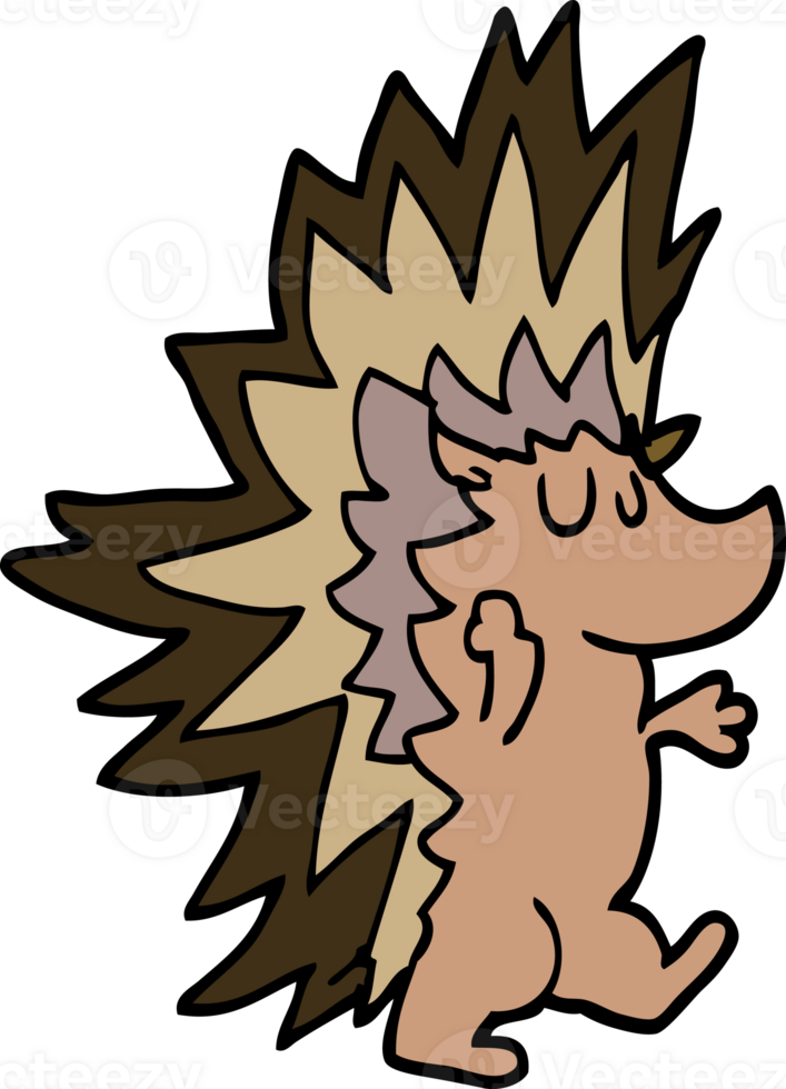 cartoon doodle spiky hedgehog png