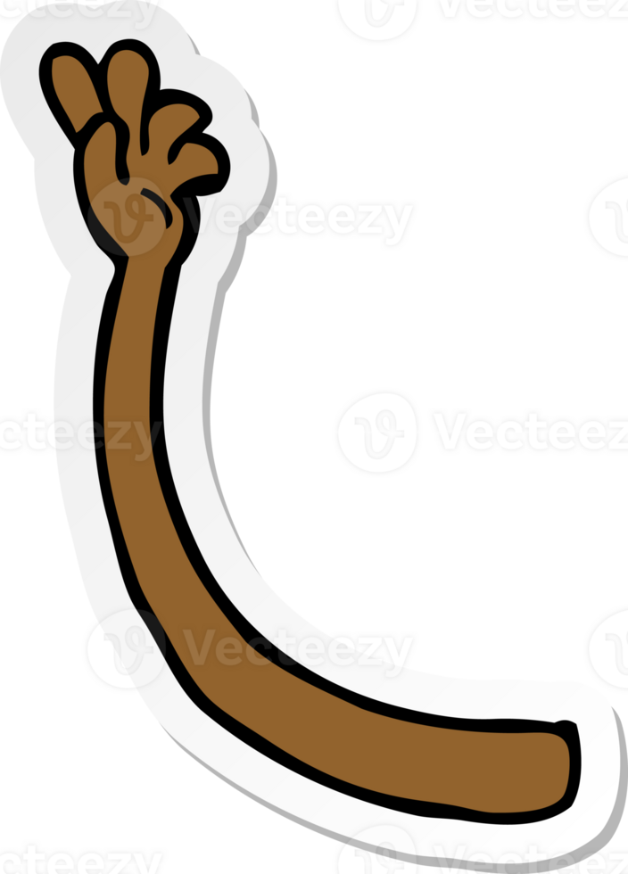 sticker of a cartoon arm png