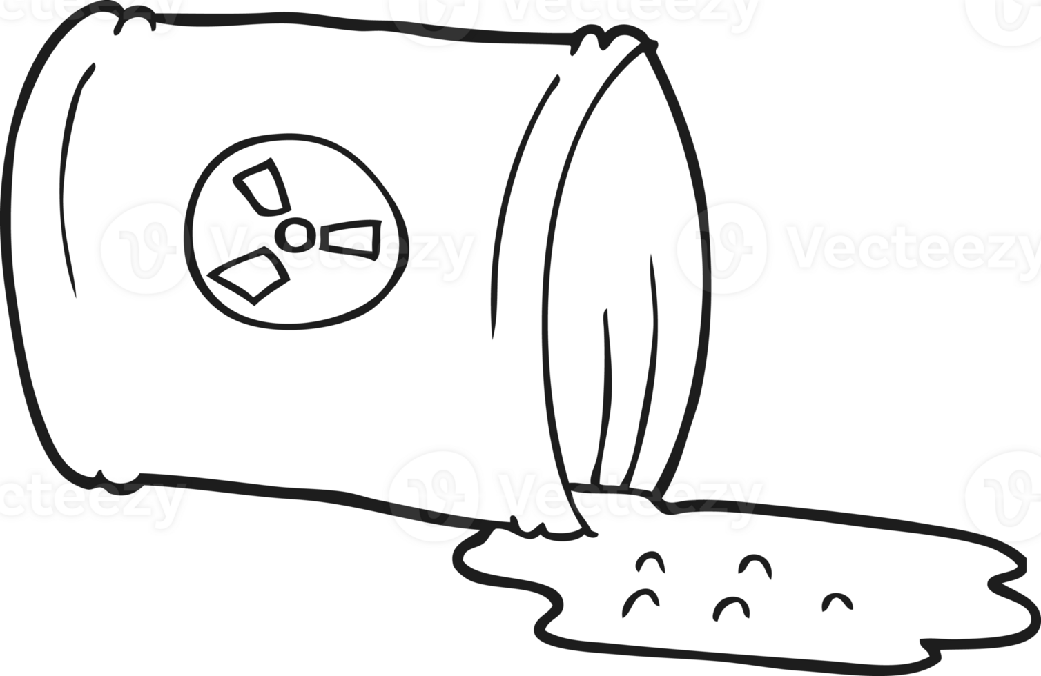 black and white cartoon nuclear waste png