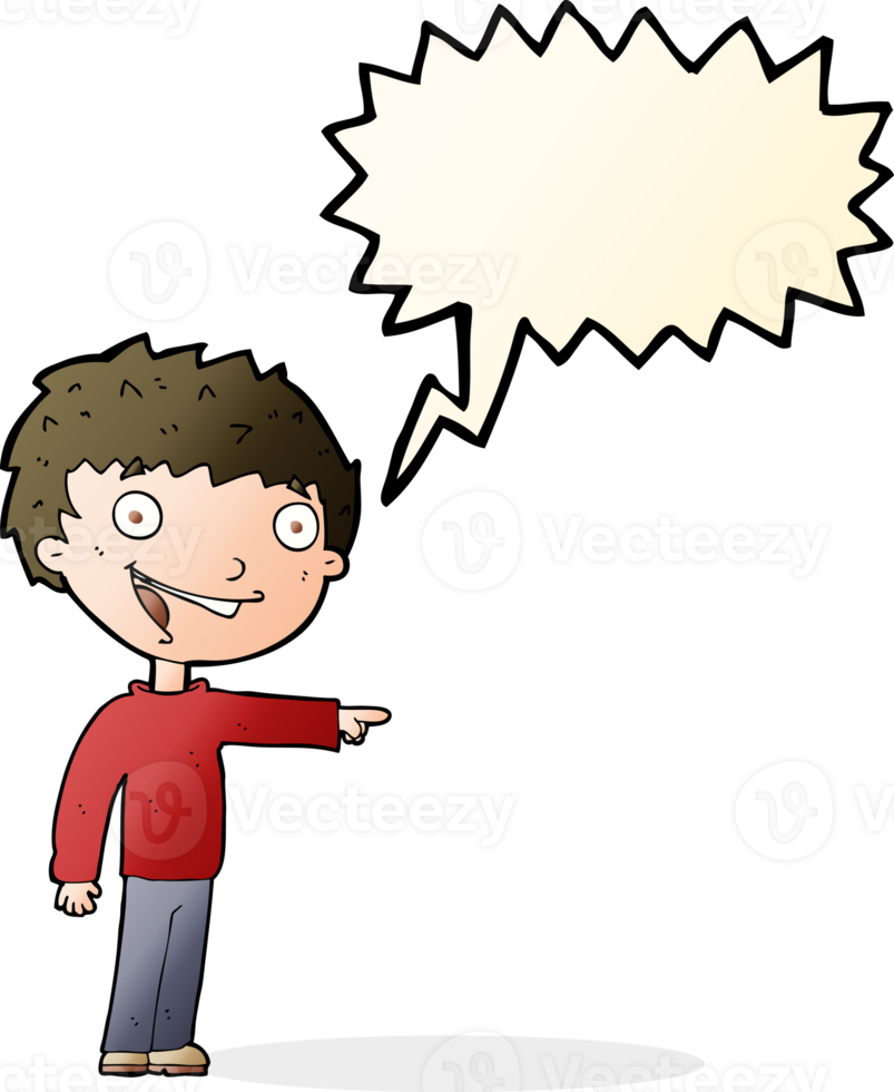 cartoon happy boy laughing with speech bubble png