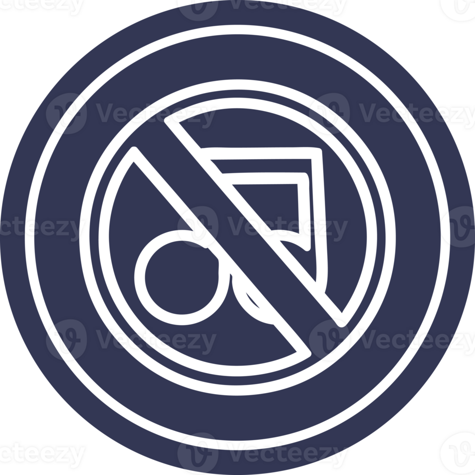 no music circular icon png
