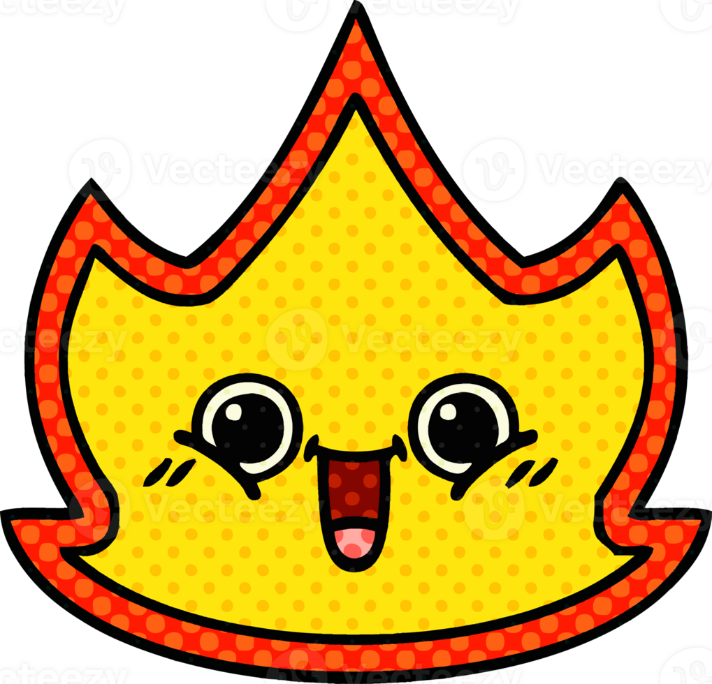 comic book style cartoon fire png