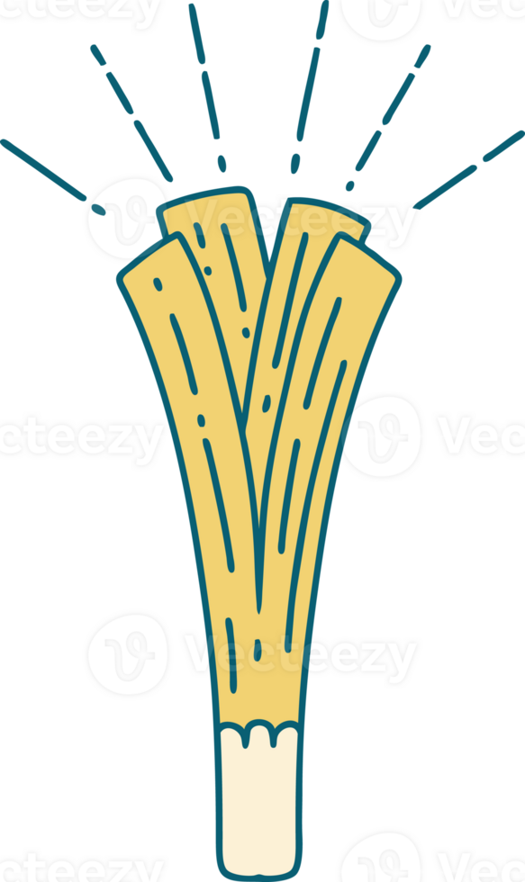 traditional tattoo style leek png