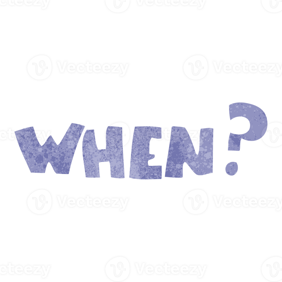 retro cartoon when word png