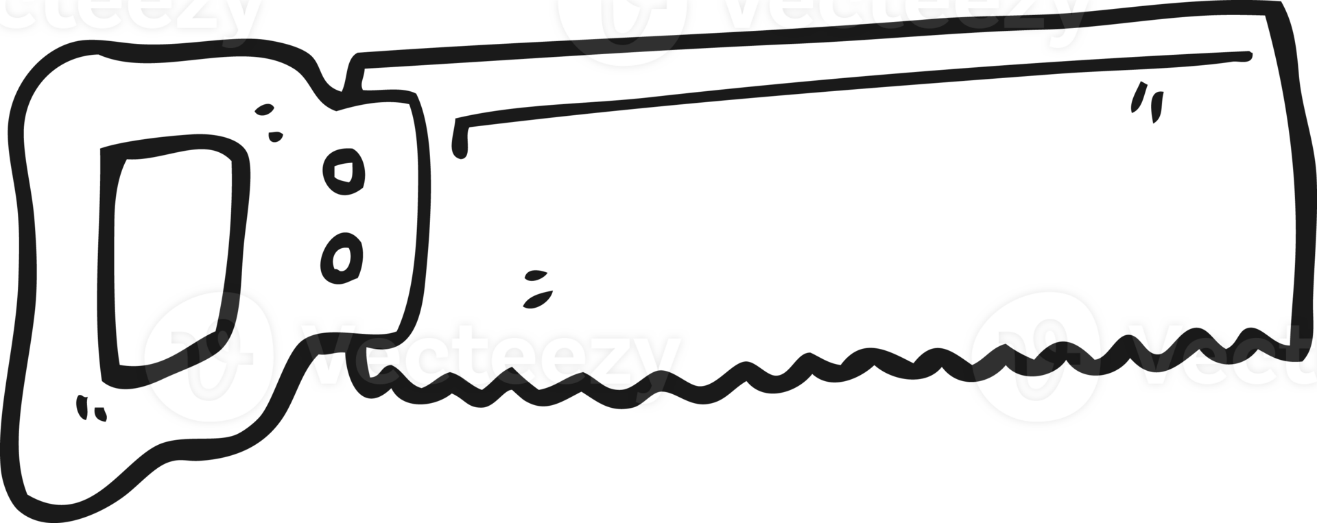 black and white cartoon saw png