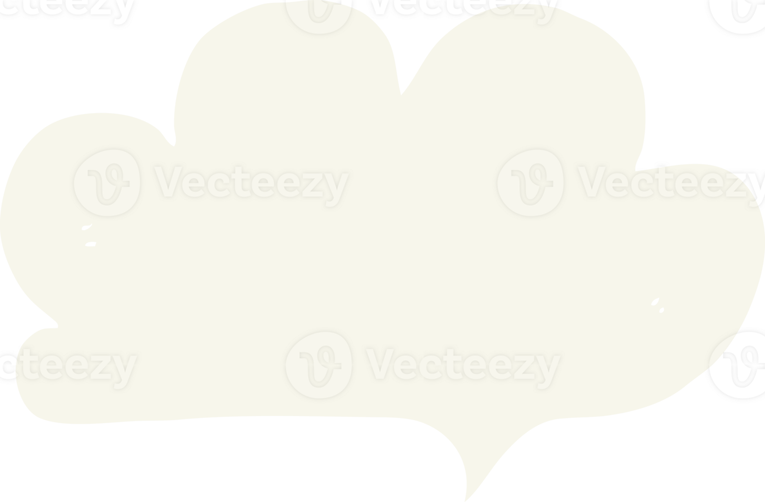 flat color illustration of a cartoon cloud speech bubble png