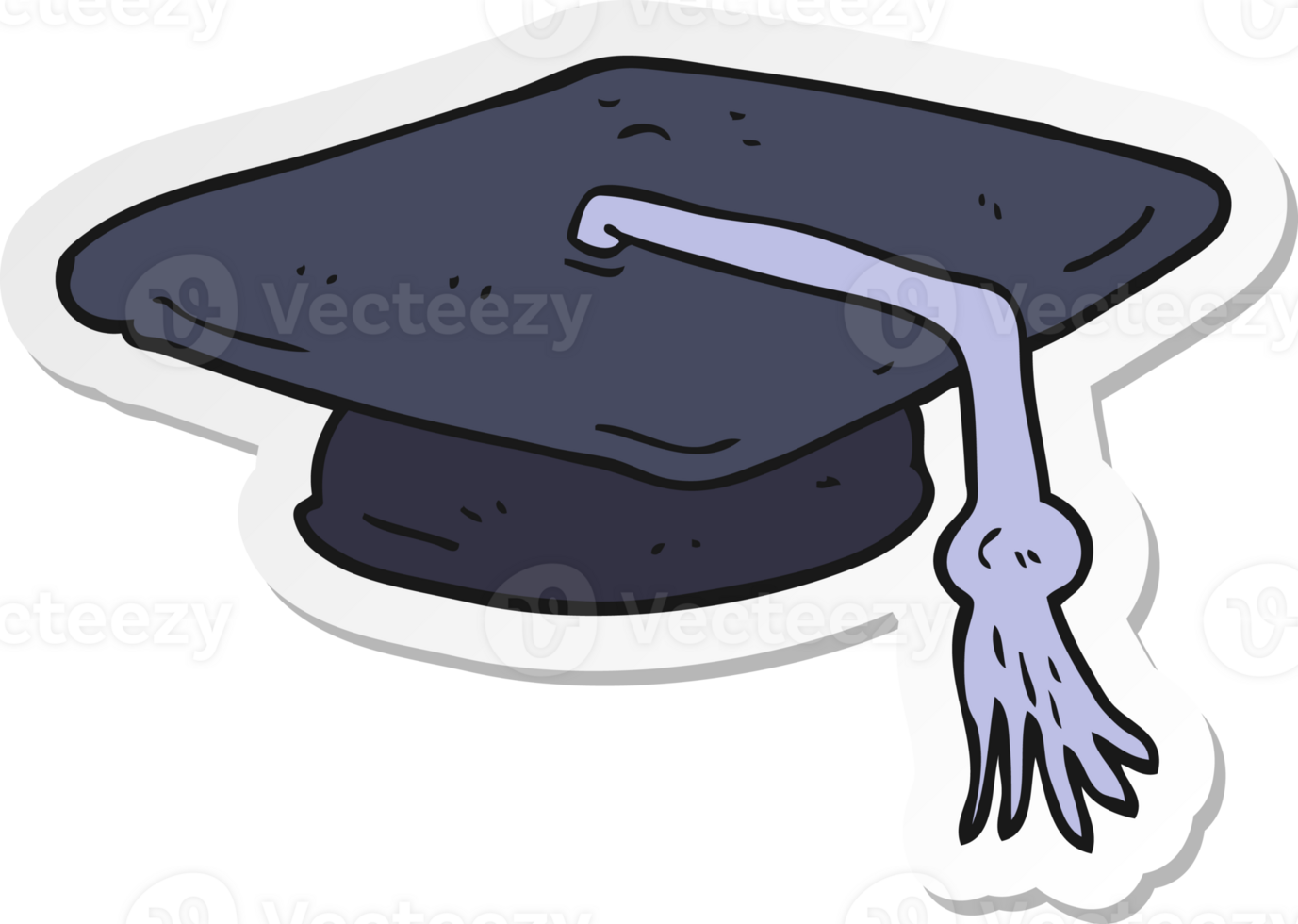 sticker of a cartoon graduation cap 44966640 PNG