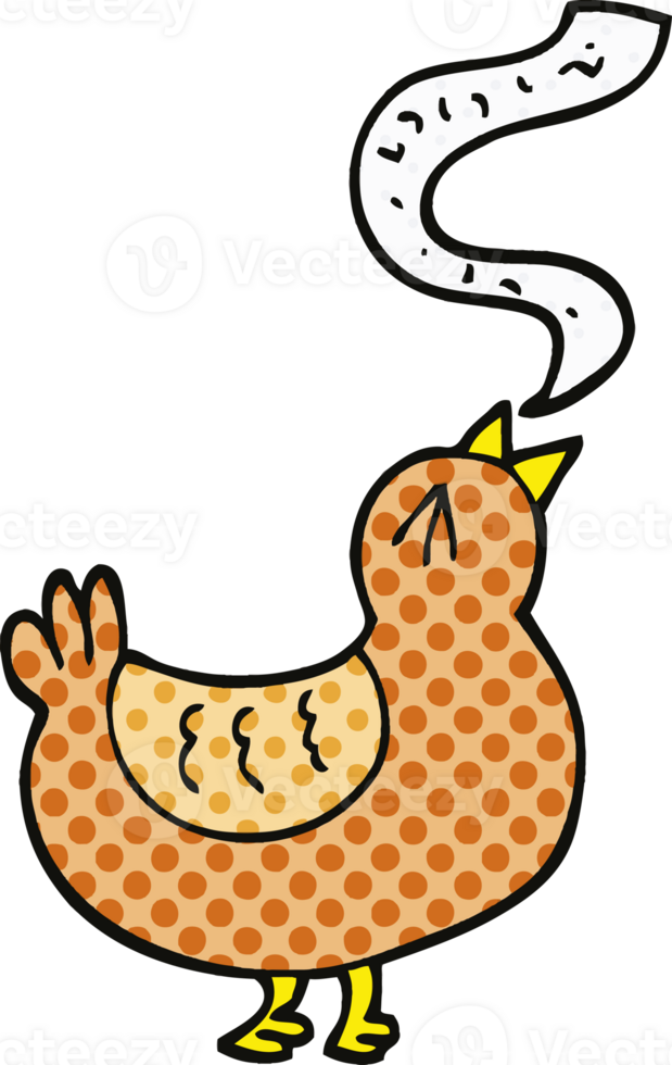 comic book style cartoon song bird png