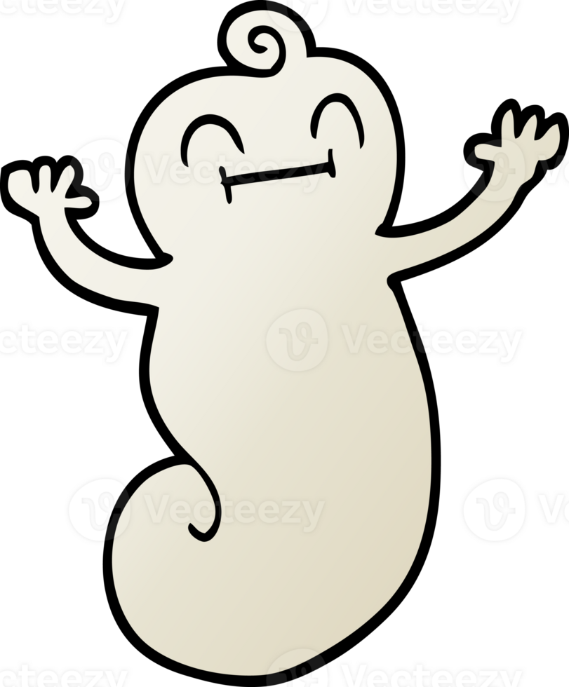 png gradient illustration cartoon happy ghost