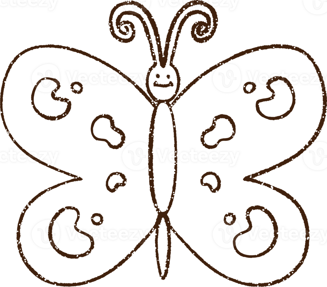 Butterfly Charcoal Drawing png