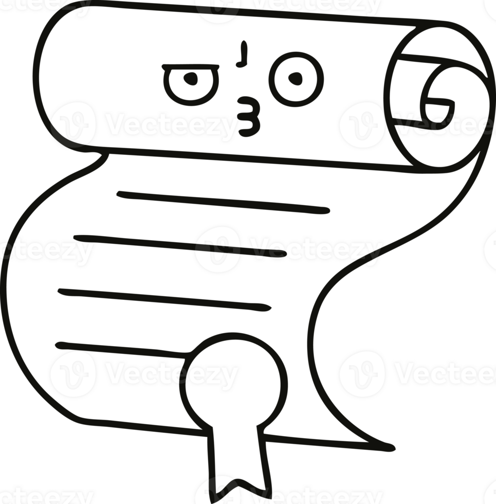 line drawing cartoon contract png