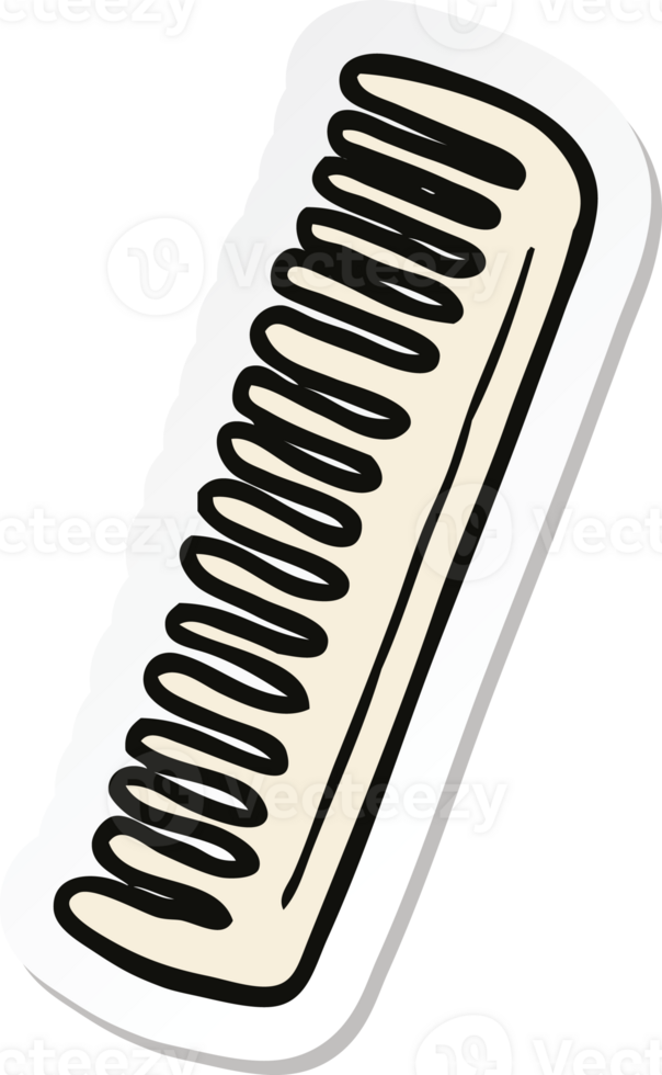 sticker of a cartoon comb png