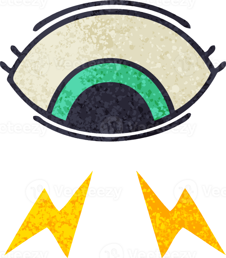 retro illustration style cartoon mystic eye png