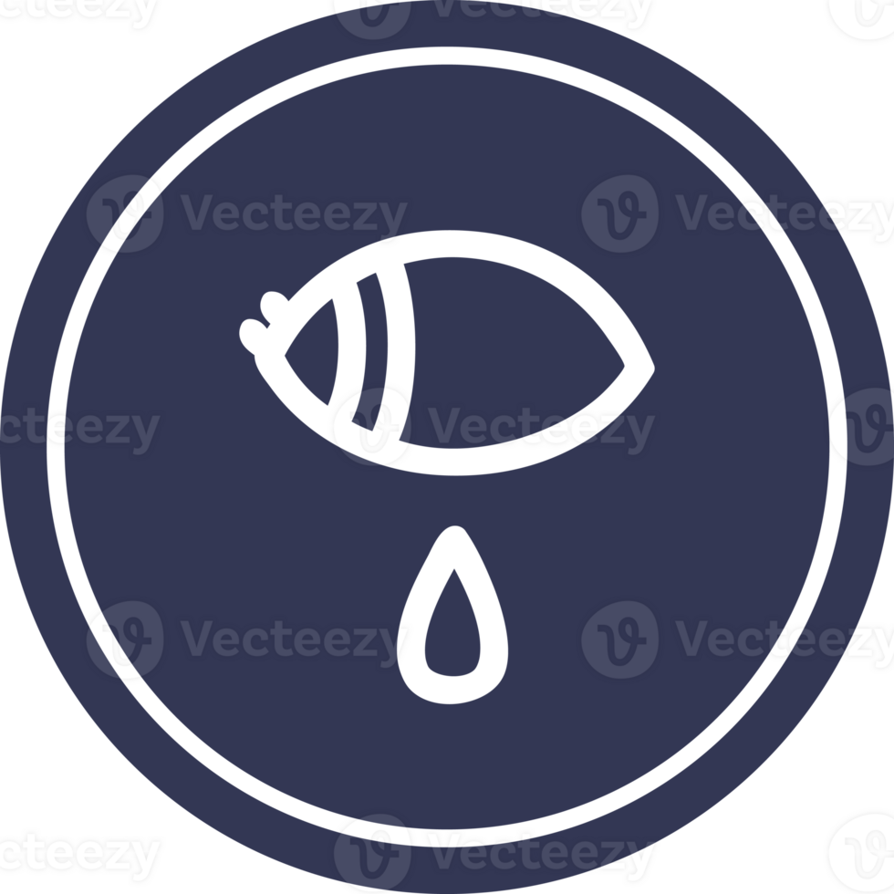 crying eye circular icon png