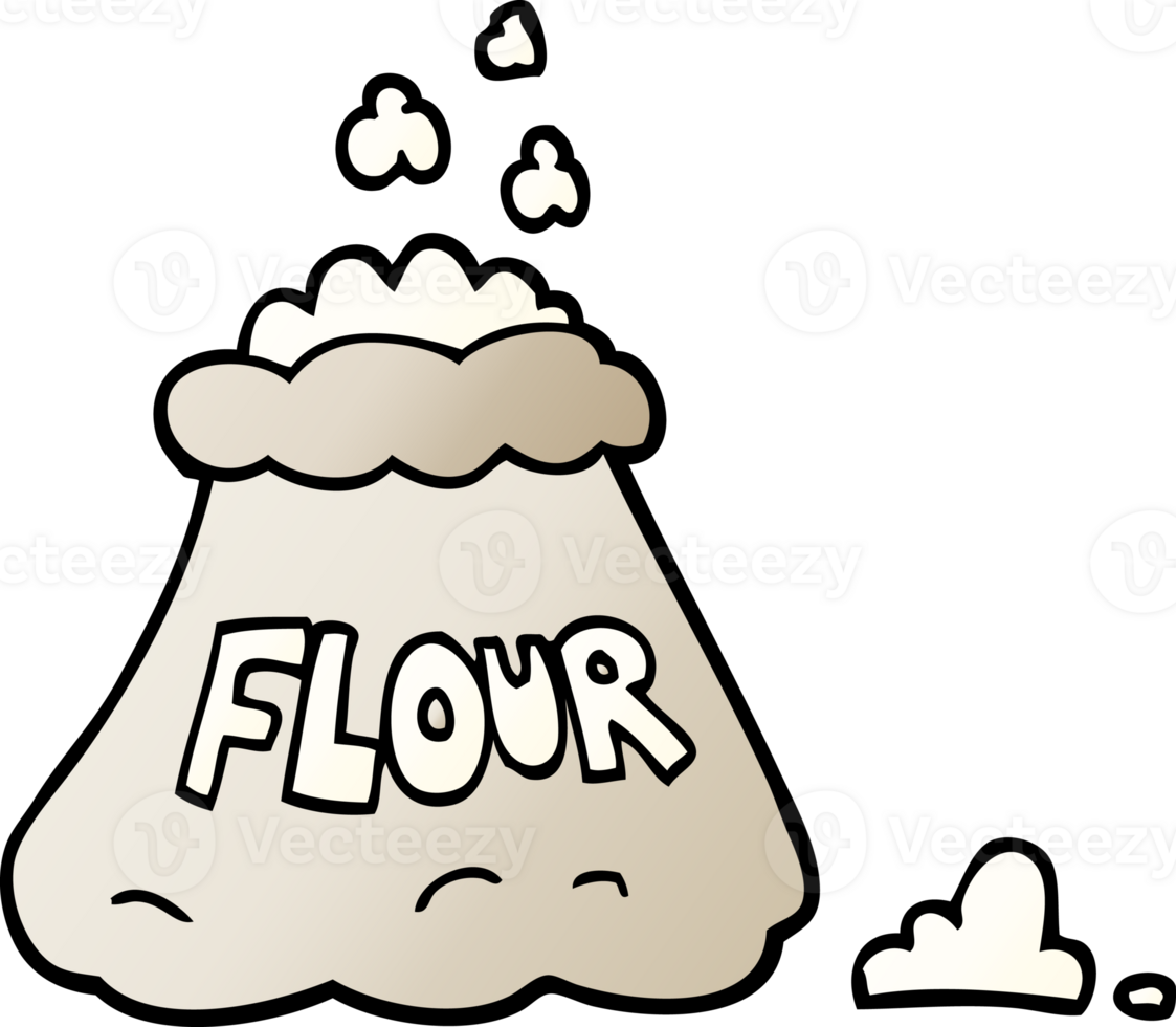 png gradient illustration cartoon bag of flour