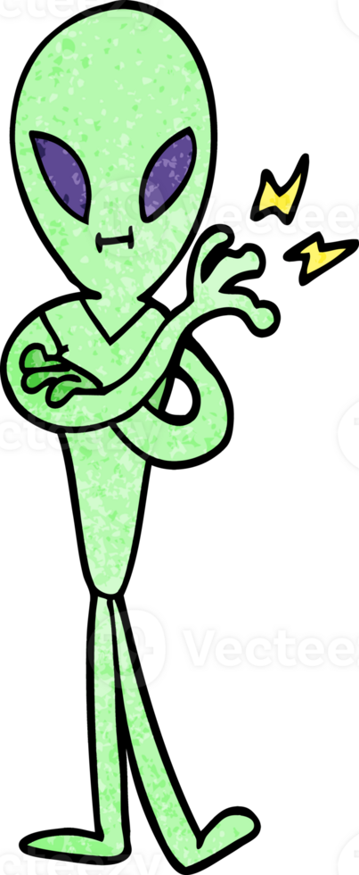 cartoon doodle alien png