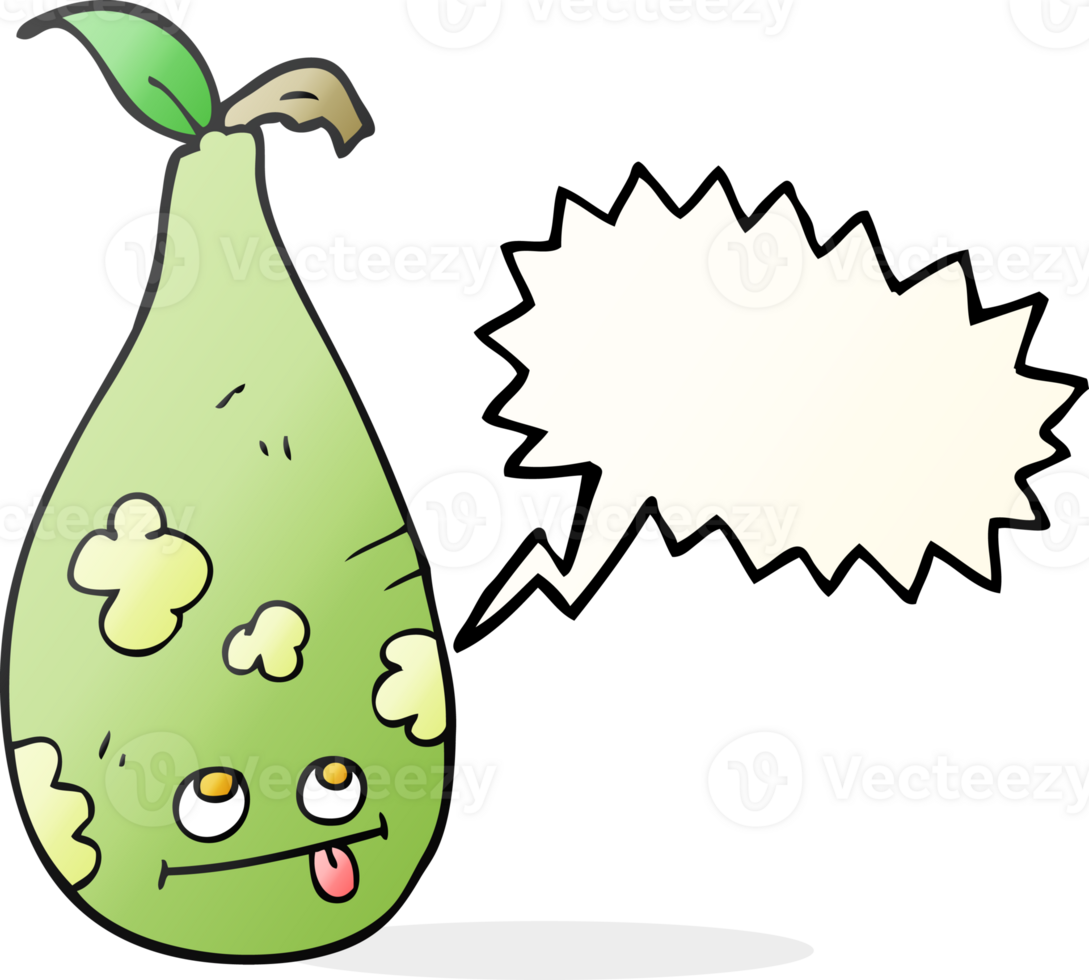 speech bubble cartoon pear png