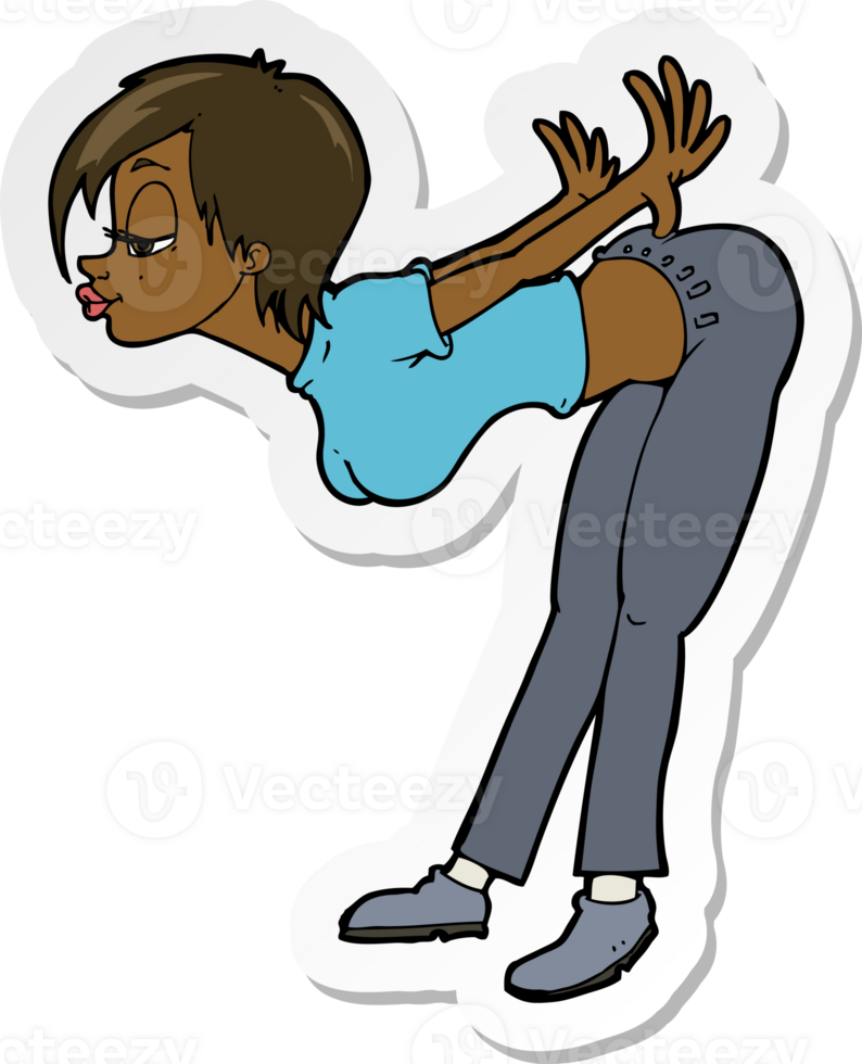 sticker of a cartoon sexy woman png