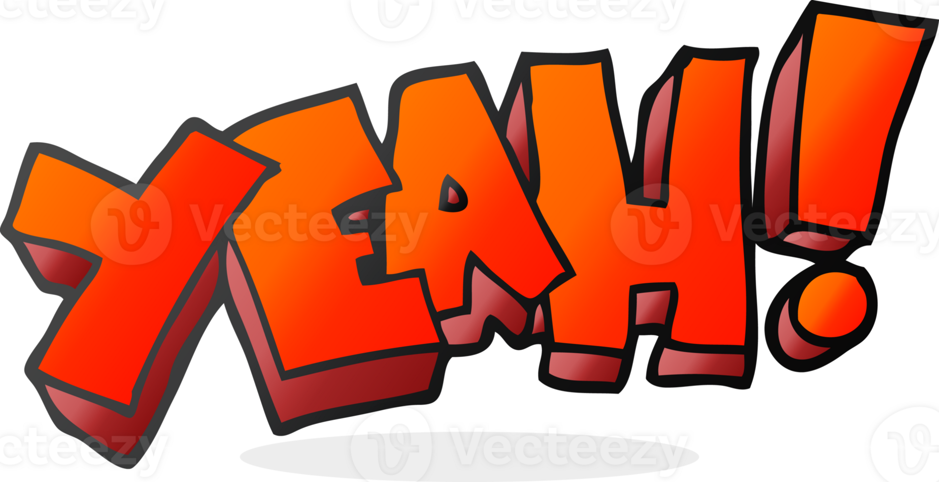 yeah cartoon shout png