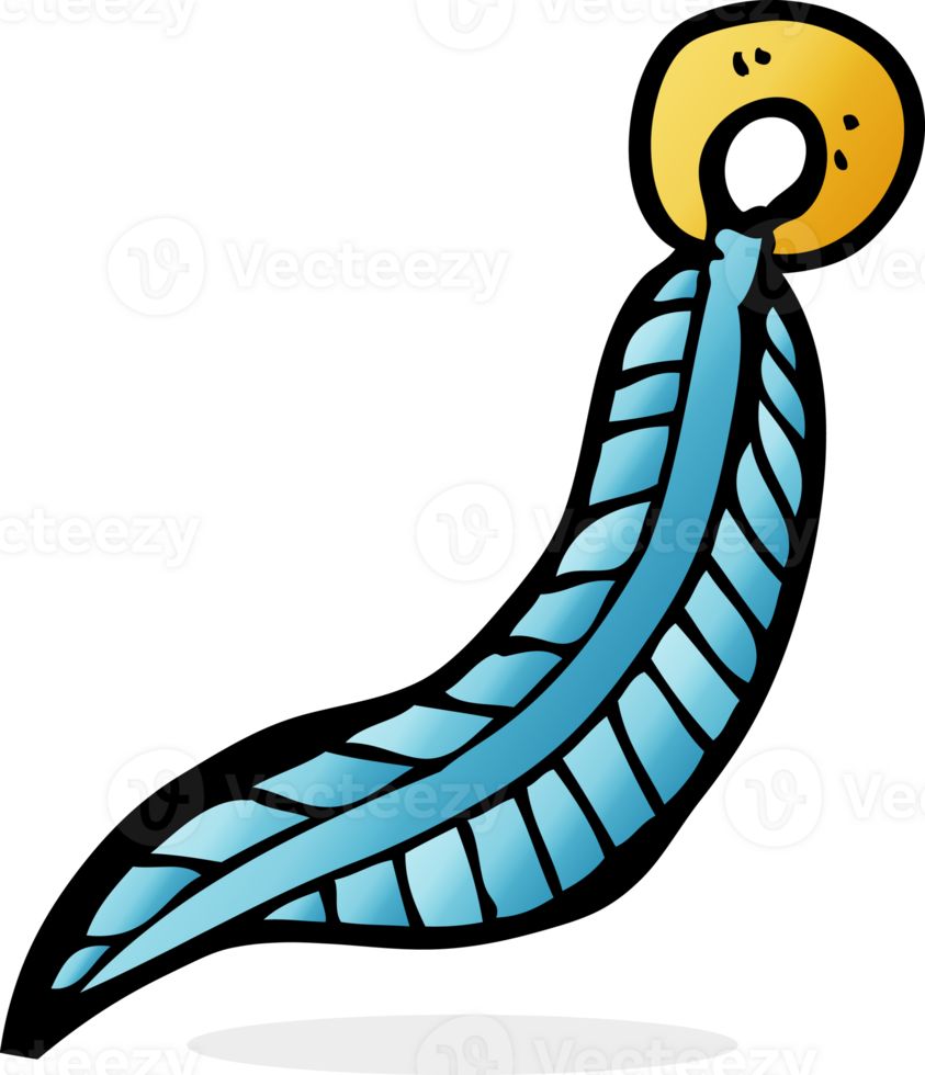 cartoon feather keyring png