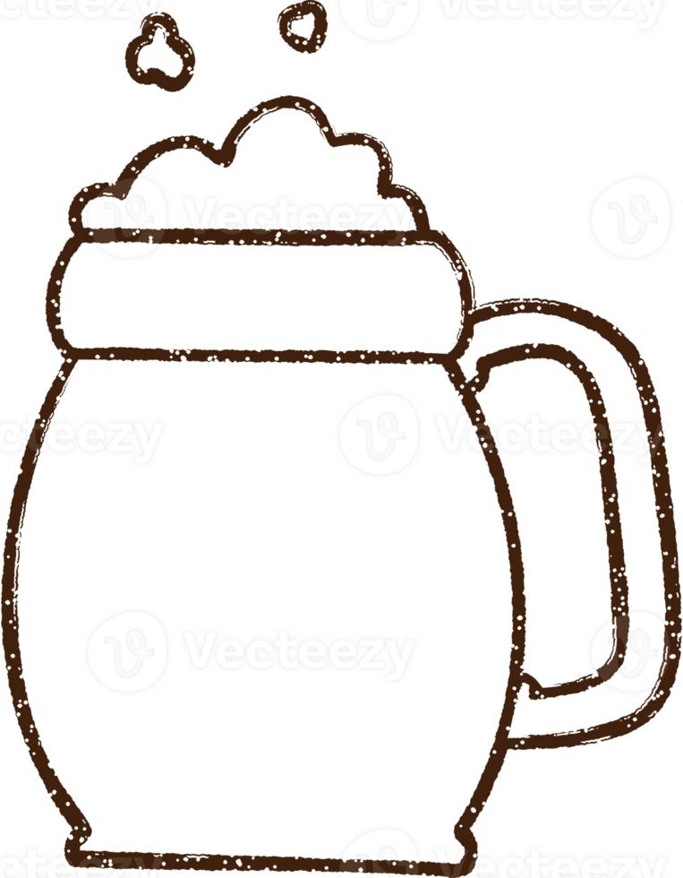 Ale Pint Charcoal Drawing png