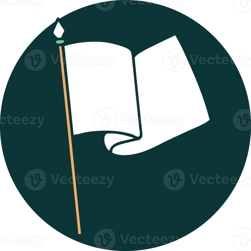 tattoo style icon of a flag png