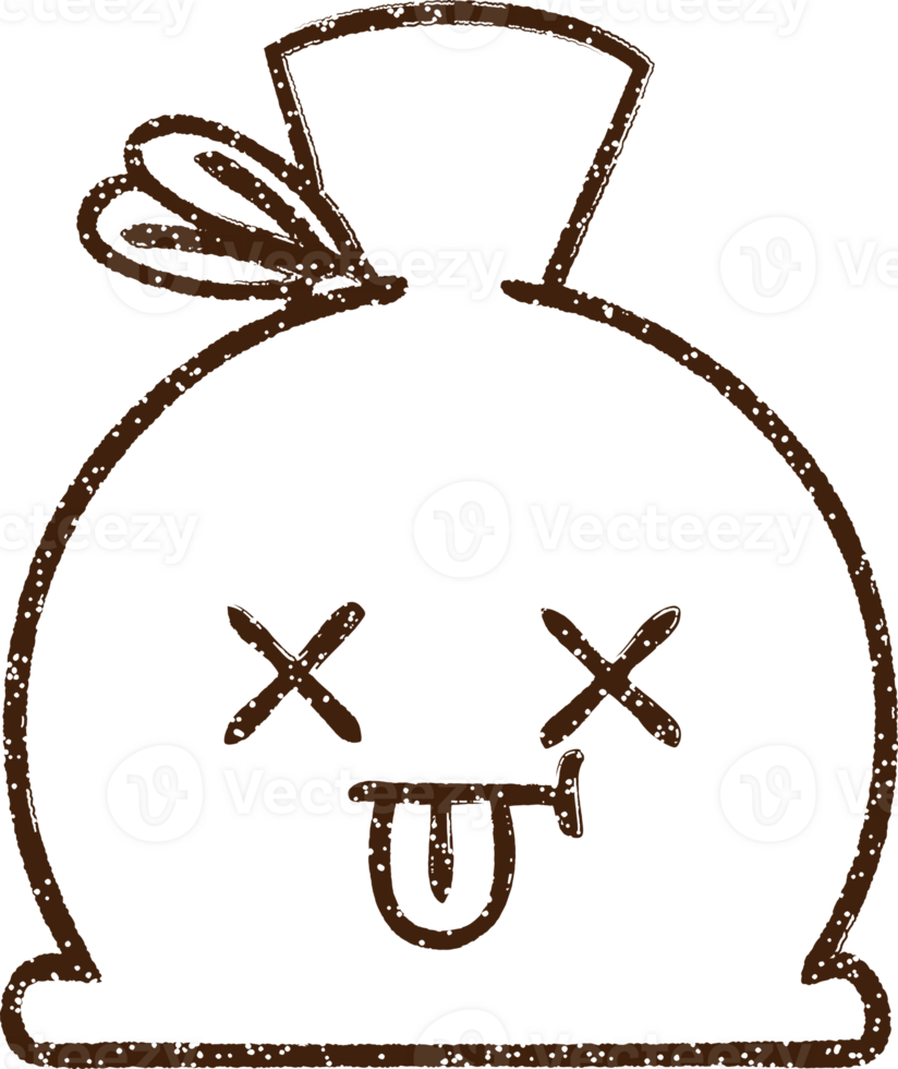 Garbage Sack Charcoal Drawing png
