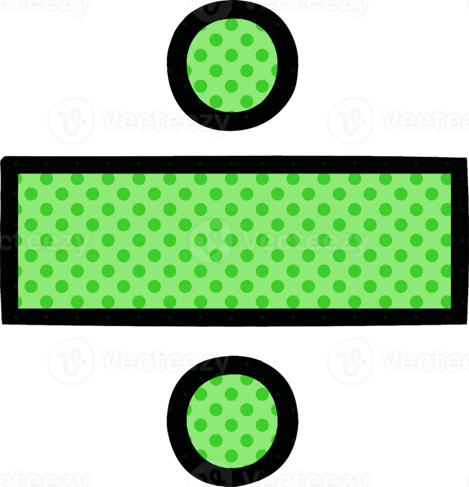 comic book style cartoon division symbol png