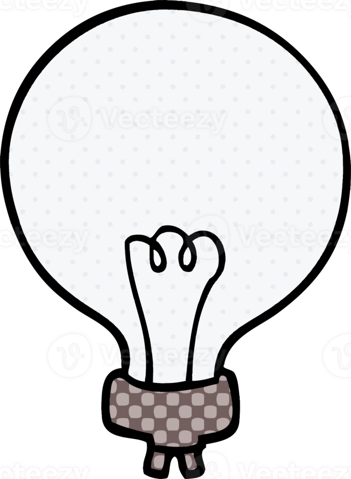cartoon doodle light bulb png